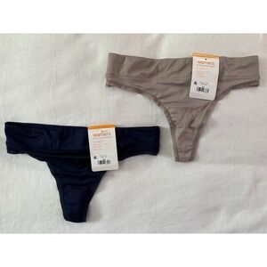 NEW Warners No Pinching No Problems Thong 2 pair Women's Thong Size Small 5